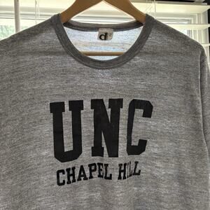 Vintage Paper Thin BURNOUT T-Shirt Size L Gray UNC Chapel Hill 1970s